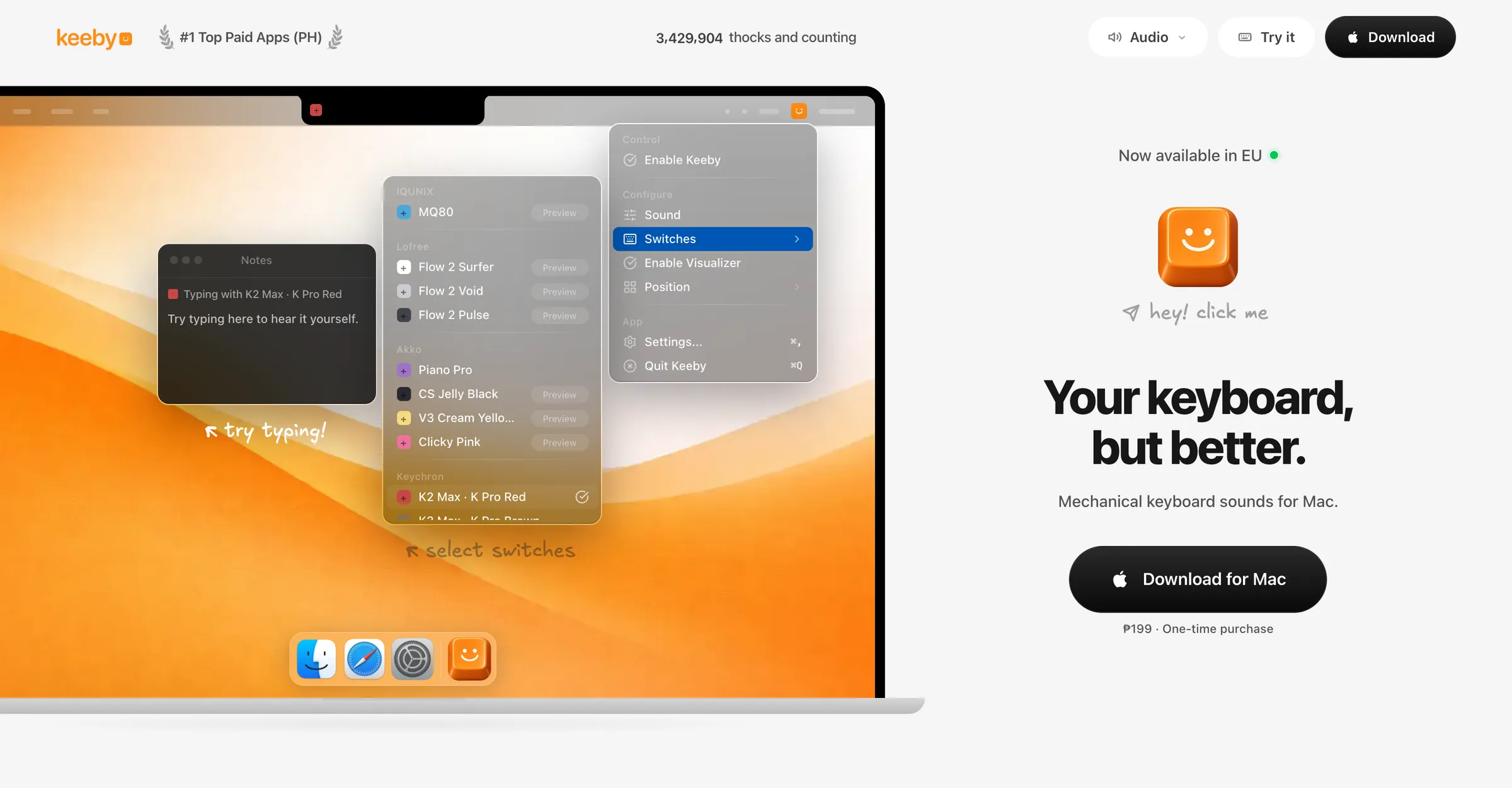Keeby screenshot