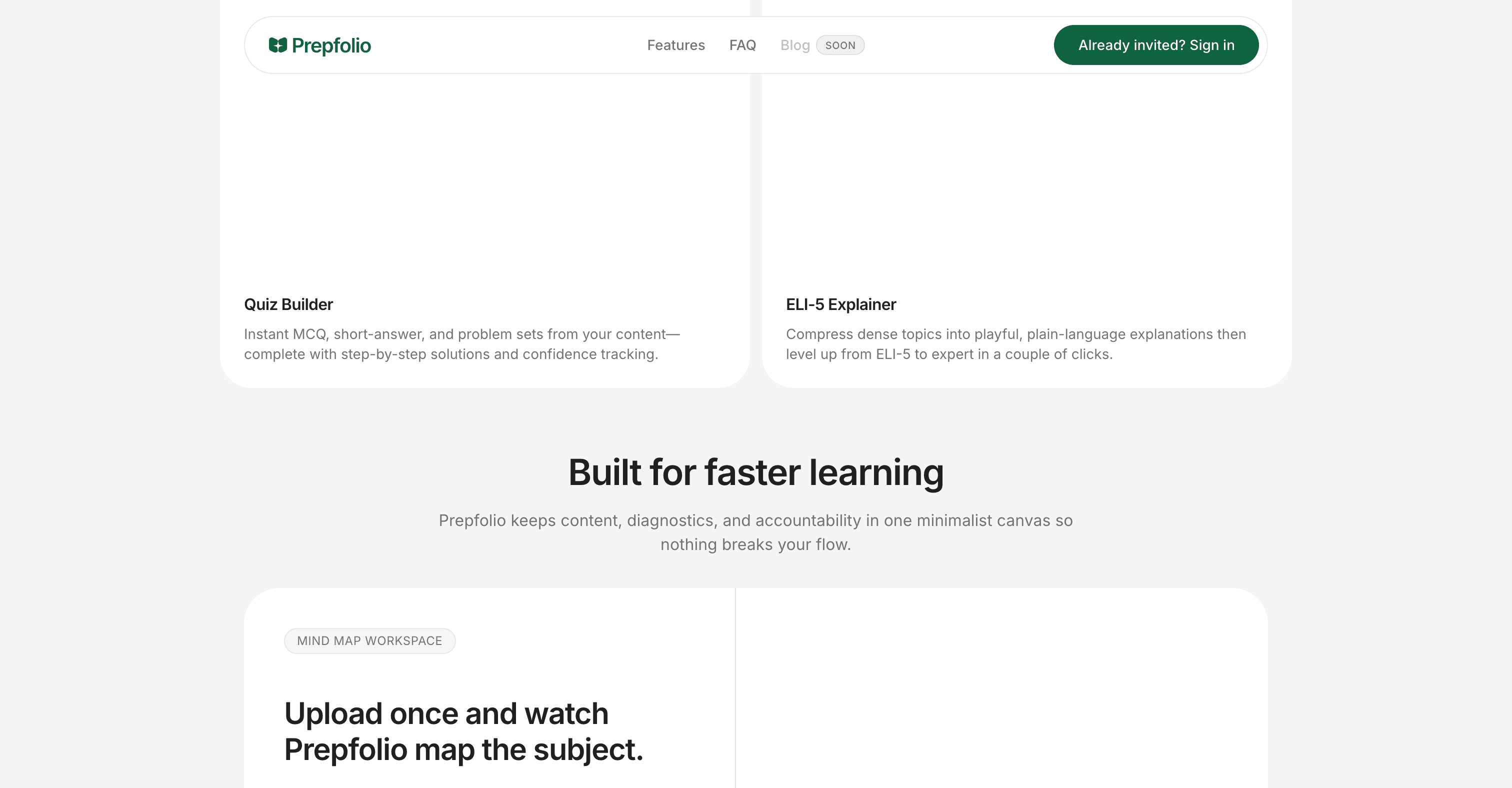 Prepfolio screenshot 2